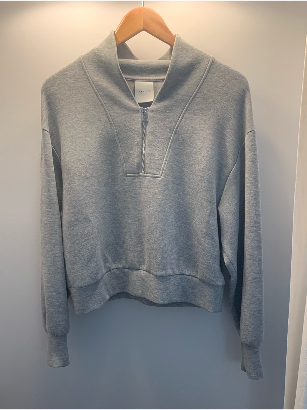 Varley Light Gray Quarter-Zip Sweatshirt - Picture 5 of 6